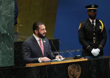Syrian president’s historic UN speech joined by thousands rallying outside for peace and Trump’s support