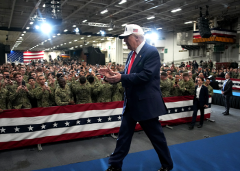 Trump rallies US military’s might, floats armed forces pay raise in address to troops in Japan