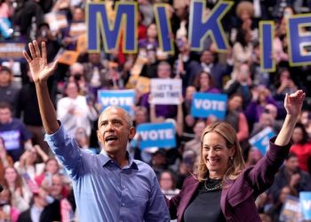 Obama’s presence and Trump’s policies consume 11th hour rally to keep NJ blue